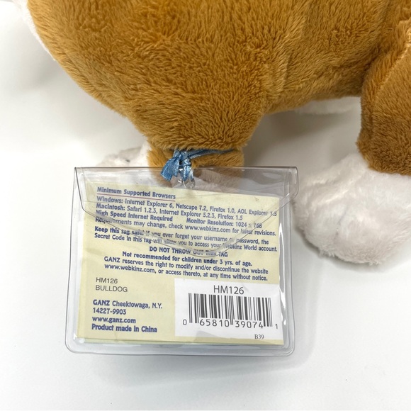 Ganz Webkinz Bulldog Plush HM126 - Picture 8 of 10
